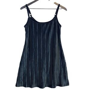 NWT American Eagle Size S Mini Tank Dress Velvet Velour Black Stretchy